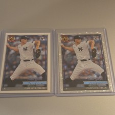 Topps Cam Schlittler NY Yankees Rookie 2 Card Lot 75 Years of Baseball Crackle