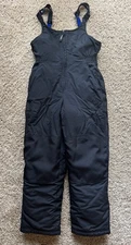 LL Bean Kids Black Snow Bibs Boys Girl Size 14