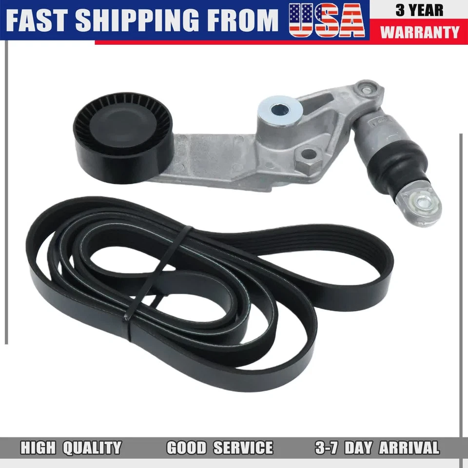 NEW Fit 03-08 Toyota Celica Corolla Matrix Serpentine Belt DriveTensioner Kit - Image 4 of 4