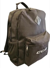 CCM Hockey Backpack Sturdy 600D Polyester Adjustable Padded Straps Laptop Pocket