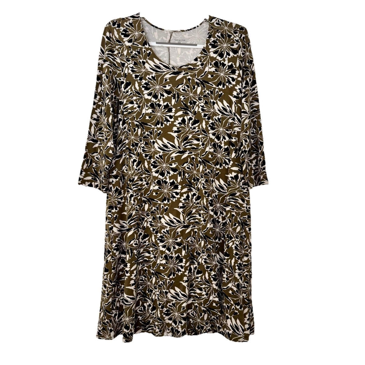knee length dresses for ladies A-Line Swing Trapeze Midi Dress Floral  iconic luxe