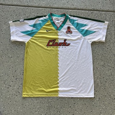 Vintage Nike San Jose Clash T Shirt White Teal MLS Soccer 90s