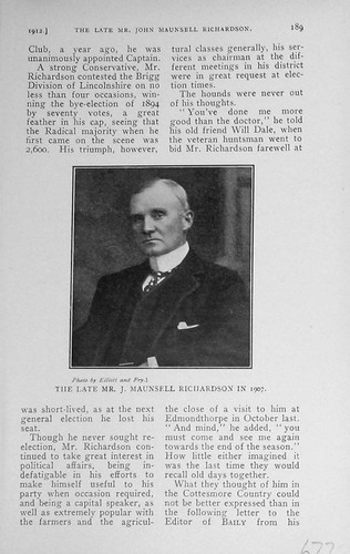 Old Antique Print Ref.750 1912 Portrait Mr J. Maunsell Richardson Sport