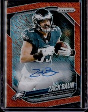 2025 Prizm Zack Baun Red Shimmer Auto /35 FOTL RARE