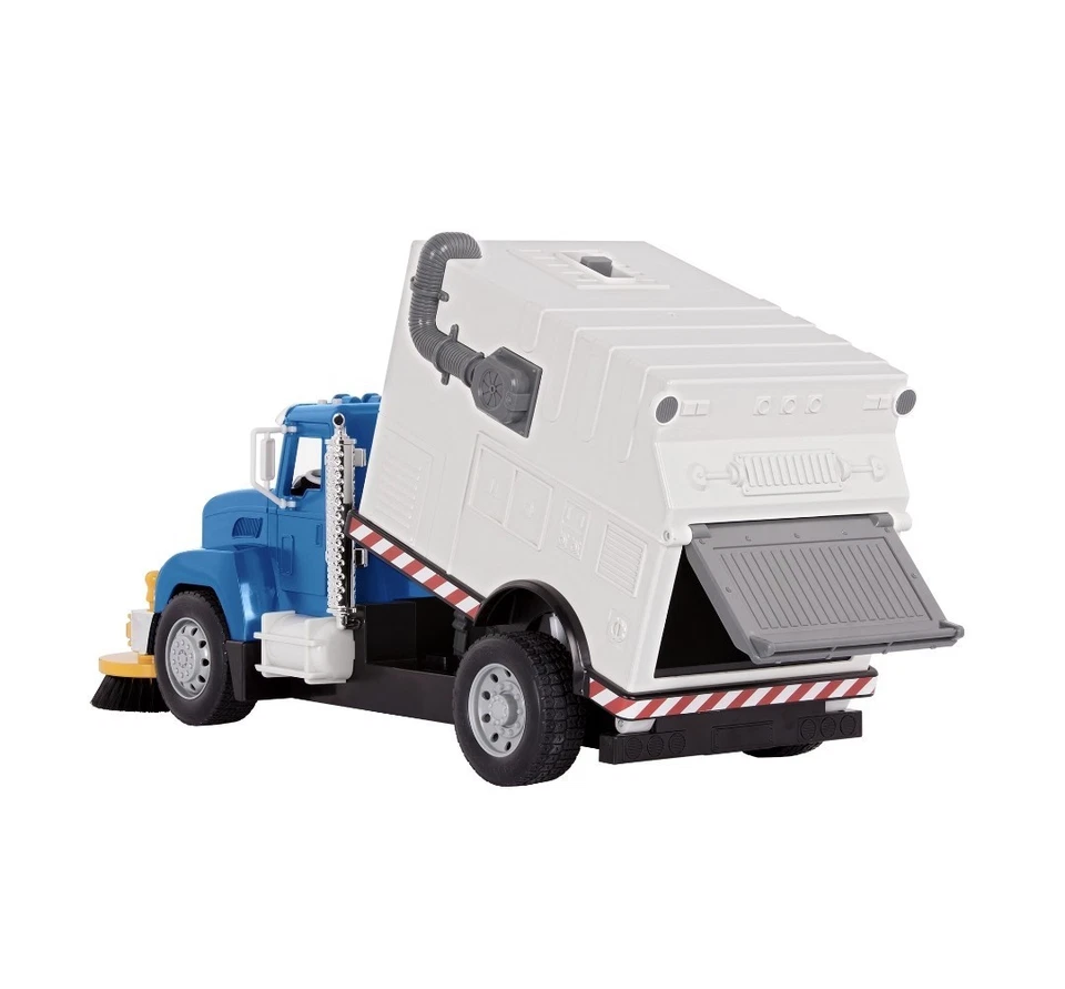 Driven By Battat Street Sweeper Truck luzes de trabalho buzinas, escovas giram. Escotilha. - Imagem 2 de 4