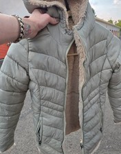 NWT Steve Madden Olive Green Hooded Puffer Coat Women's Size M