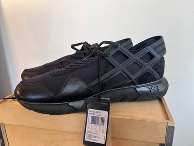 Y-3 Adidas Yohji Yamamoto Triple Black Qasa Racer Mens Shoes M21728 Size 10.5