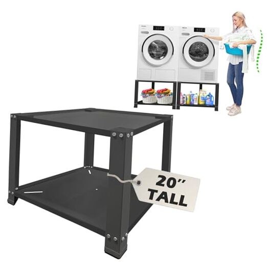 Royxen 28-Inch Universal Washing Machine Pedestal Base in Black