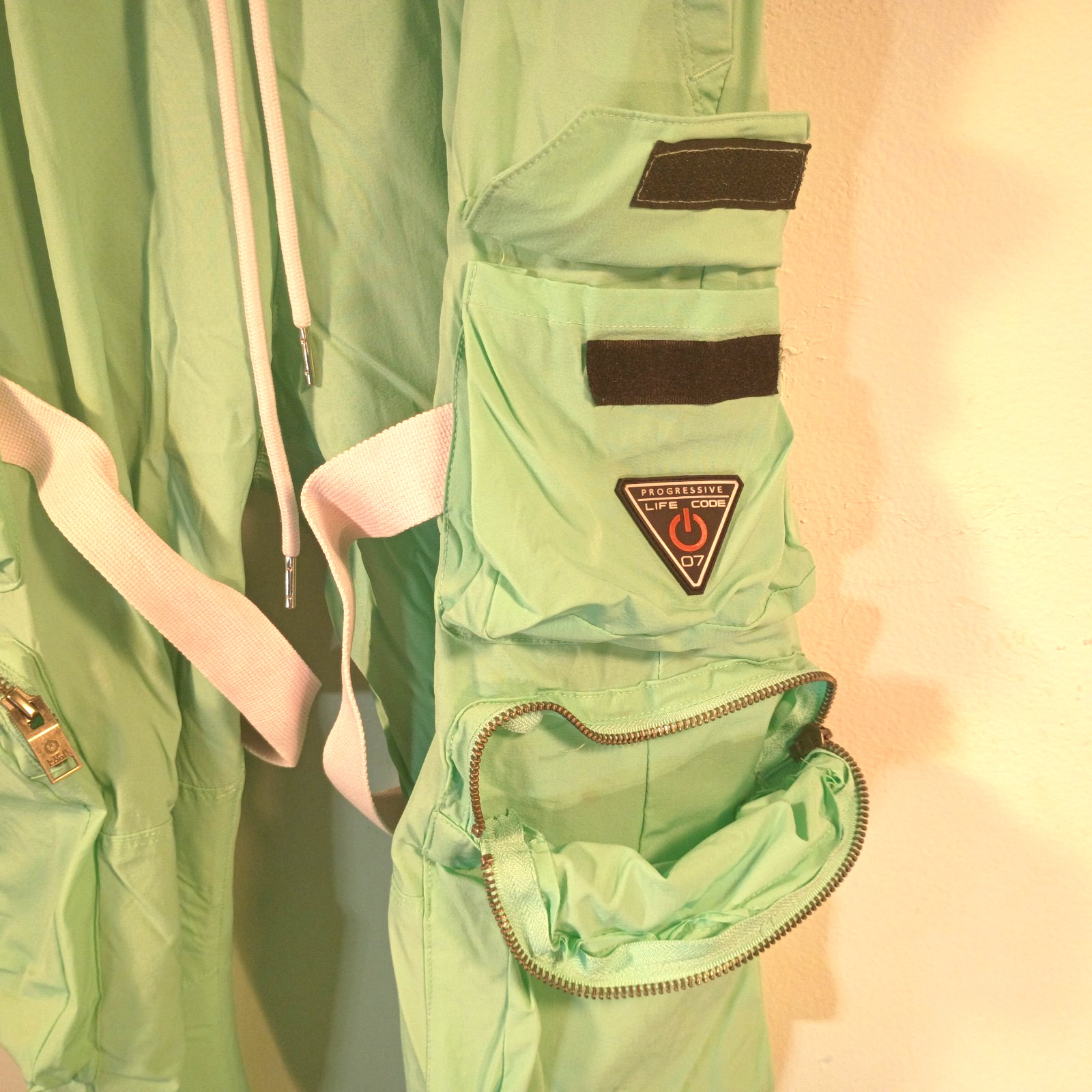 Life code Progressive Parachute Pants Mint Green … - image 7