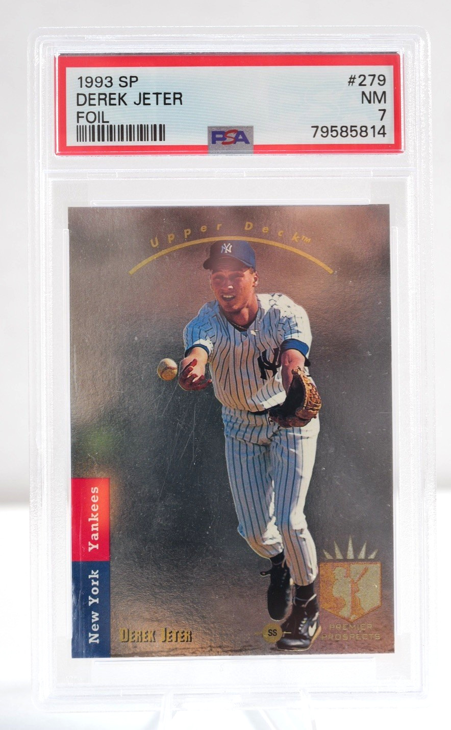 1993 SP Derek Jeter #279 Foil Rookie RC PSA 7 NM Yankees HOF Iconic