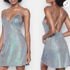 Victoria's Secret Sparkling Sequin Mini Dress Purple