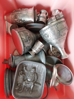 Konvolut Zinn Zinnschrott Geschirrzinn 4 kg