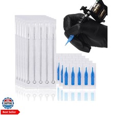 Tattoo Needles  Tips Set, 50pcs Disposable Mixed Tattoo Needles  50pcs Asso...