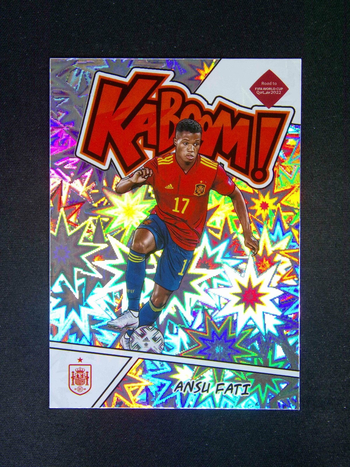 2021-22 Panini Donruss World CUP Ansu Fati #9 Kaboom Case Hit SSP