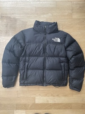 The North Face Nuptse 700 Damen Daunenjacke S Schwarz mit Kapuze, Reißverschluss