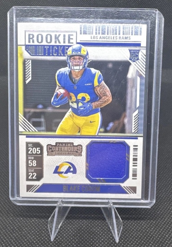 Blake Corum Panini Contenders Rookie Ticket Swatches #RTSBCM Base