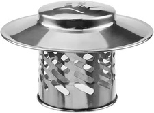 Antrader Round Stainless Steel Chimney Cap, Cone Top Chimney Cap Round Chimney
