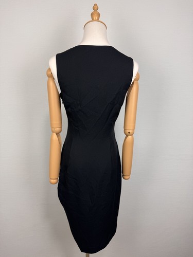 Versus Gianni Versace Black Solid Formal Sleeveless V-Neck Side Zip Night Dress - Picture 11 of 17