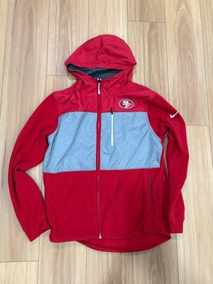On-Field San Francisco 49ers Nike Therma-Fit NFL Team Apparel Zip-up Jacket Red