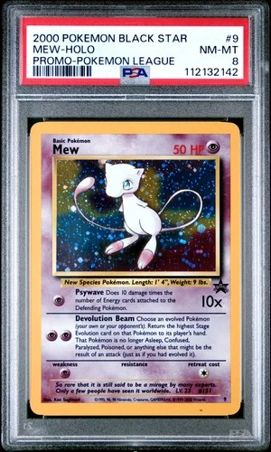 Mew-Holo Pokemon Promo Black Star 9 NM PSA 8
