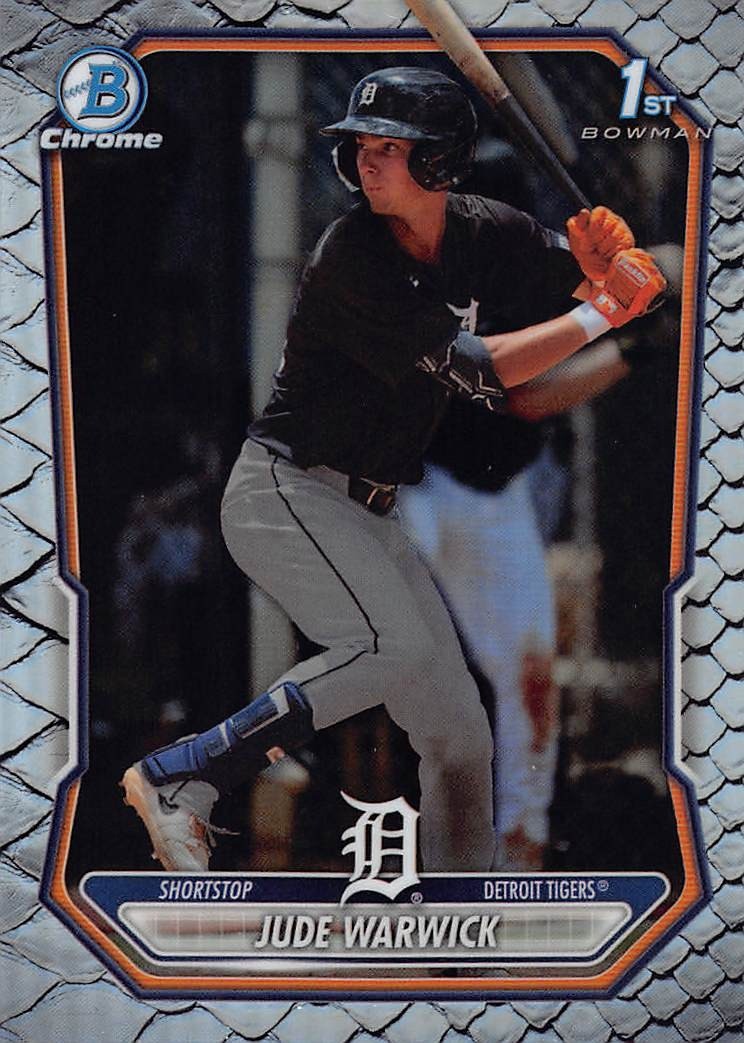 2026 Bowman #BCP-58 Jude Warwick Chrome Prospects Reptilian Refractor