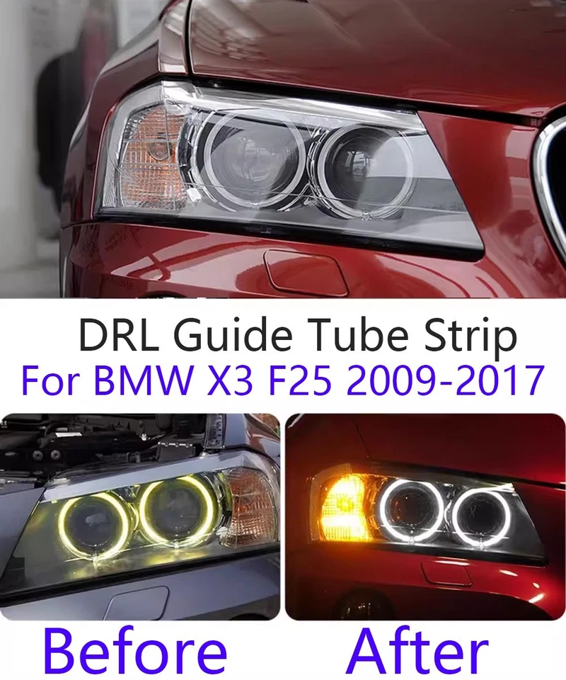 Faro izquierdo luz de circulación diurna DRL guía tubo tira para BMW X3 F25 09-2017 Foto 4 de 4