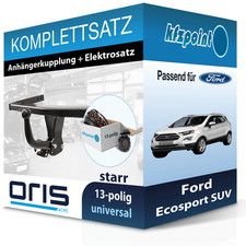 Für Ford Ecosport SUV 11.2017- ORIS Anhängerkupplung starr + 13polig E-Satz neu