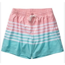 Chubbies Men's on the Horizons 5.5in Stretch Swim Trunk Board Shorts Pink Small