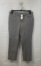 Banana Republic Women's Sloan Gray Black Check Bi-Stretch Slim Pants NWT 8R