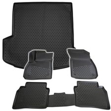 Gummi Kofferraumwanne Fußmatten Set für Opel Insignia SportsTourer Laderaumwanne