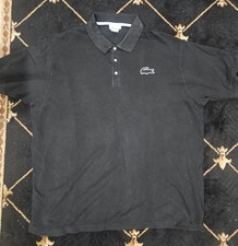Lacoste L VE Black Polo Shirt Size 10 3XL Big Croc
