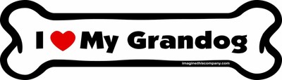 Imagine This Company I Love My Breed Bone Shaped Pet Magnet; Removable Magnet...