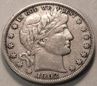 1902 S Barber Liberty Half Dollar, Higher Grade Better Date Silver 50C Type Coin