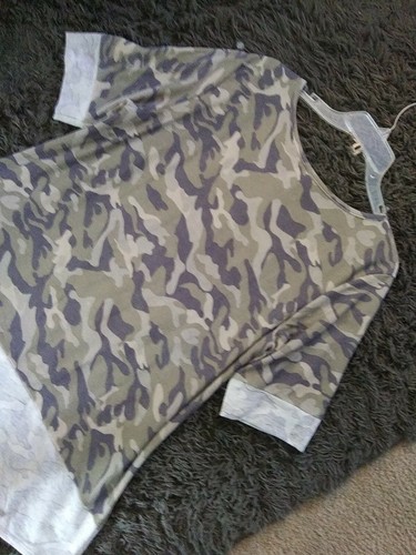 NWOT NOW N FOREVER Womens 1X Short Sleeve Tunic Top Camoflauge Poly Rayon Comfy - Picture 7 of 8