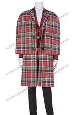 Doctor The 3rd Third Dr Jon Pertwee Cosplay Costume Full Set Trench Coat Party