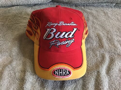 Vintage 2002 KENNY BERNSTEIN BUD RACING Forever Red Tour Racing Baseball Cap/Hat - Picture 1 of 6