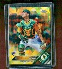 2016 Topps Chrome Sapphire GOLD Parallel Carson Blair RC Oakland A's #2/5