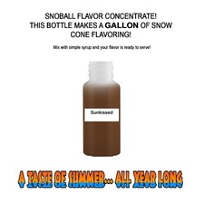 SUNKISSED SYRUP MIX SNOW CONE/ SHAVED ICE Flavor GALLON CONCENTRATE #1
