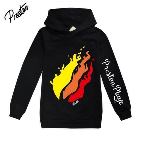 Kids Prestonplayz Flame Youtube Hoodies Sweatshirt Pullover Jumper Xmas T-shirt - Picture 4 of 12