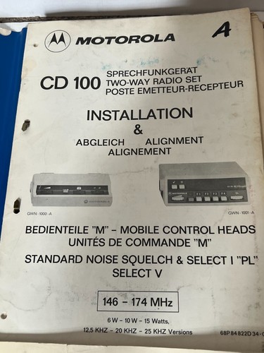 Varios Motorola CD100 FM Dwukierunkowe instrukcje instalacji i wyrównywania radia - Zdjęcie 2 z 5