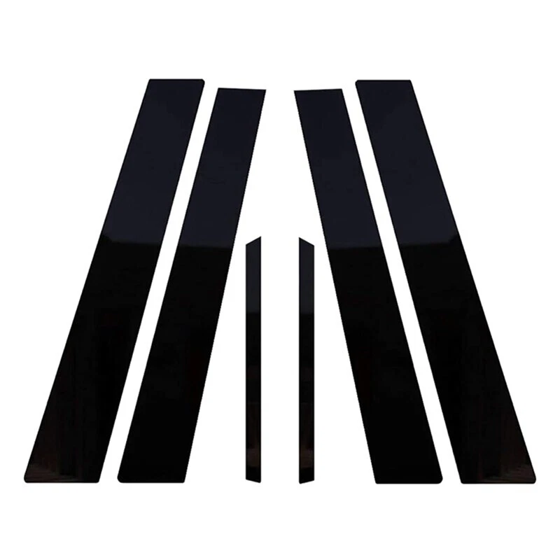 6 piezas postes de pilar negros moldura de puerta para BMW Serie 3 F30 Sedán 2012-2018 2017 2016 Foto 2 de 4