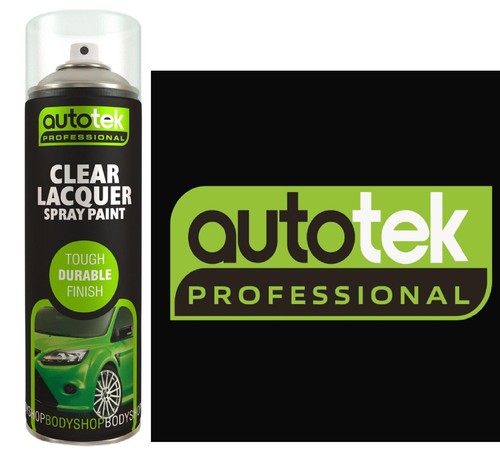 Autotek Clear Lacquer Spray Paint 500ml *PACK OF 1 *