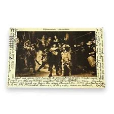 Postcard Rijksmuseum Amsterdam Netherlands Rembrandt Night Watch c1906 C247