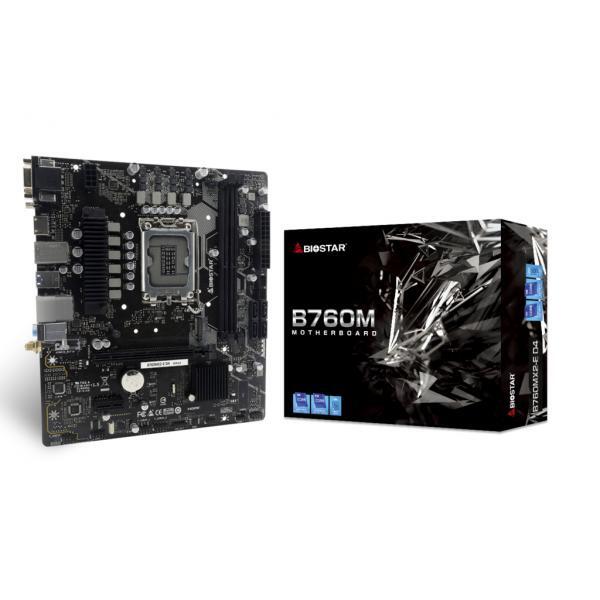 B760MX2-E D4  MB BIOSTAR B760MX2-E D4 LGA1700 (RAPTOR LAKE) 2DDR4 VGA+HDMI+DVI P