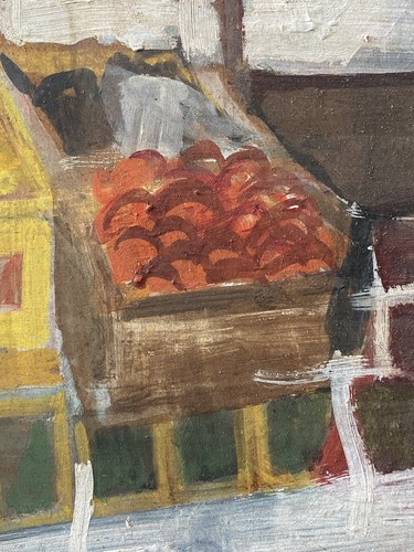 🔥 Vintage Modern Social Realism Urban Cityscape Oil Painting DIMONDSTEIN 1950s - Picture 18 of 24