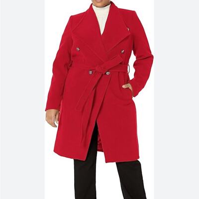 City Chic women s size 12 professional chic peacoat jacket red