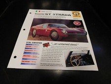 1965-1969 Bizzarrini Gt Strada Spec Sheet Brochure Photo Poster 68