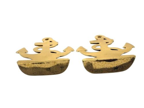 Vintage Solid Brass Anchor Bookends Nautical Maritime Decor Pair - Picture 4 of 9