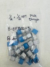 Parker 1/2" Tube OD x 1/2" MNPT Male Steel Fitting 8-8 FBZ-S Pack Of 10