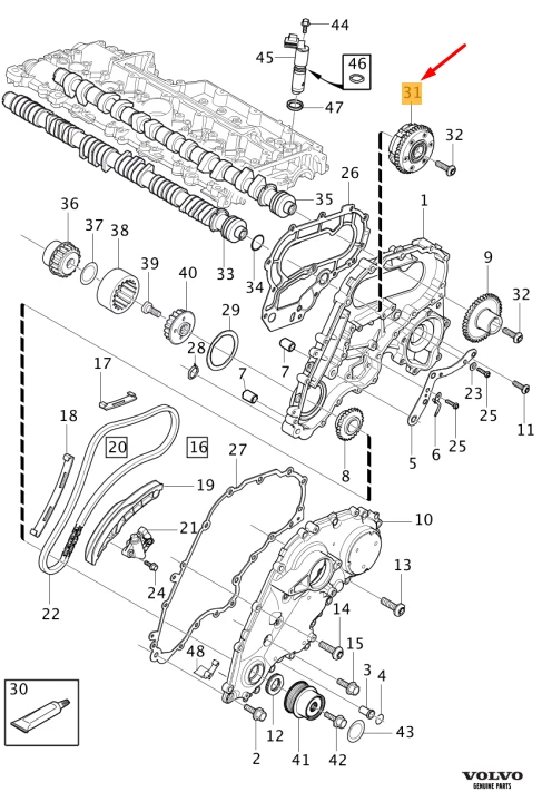 Volvo vvt pulley cheap